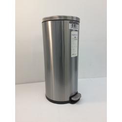 30L Round Step Trash Can Silver - Brightroom