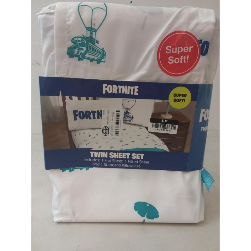 Twin Fortnite Battle Bus Sheet Set (NO FITTED SHEET)