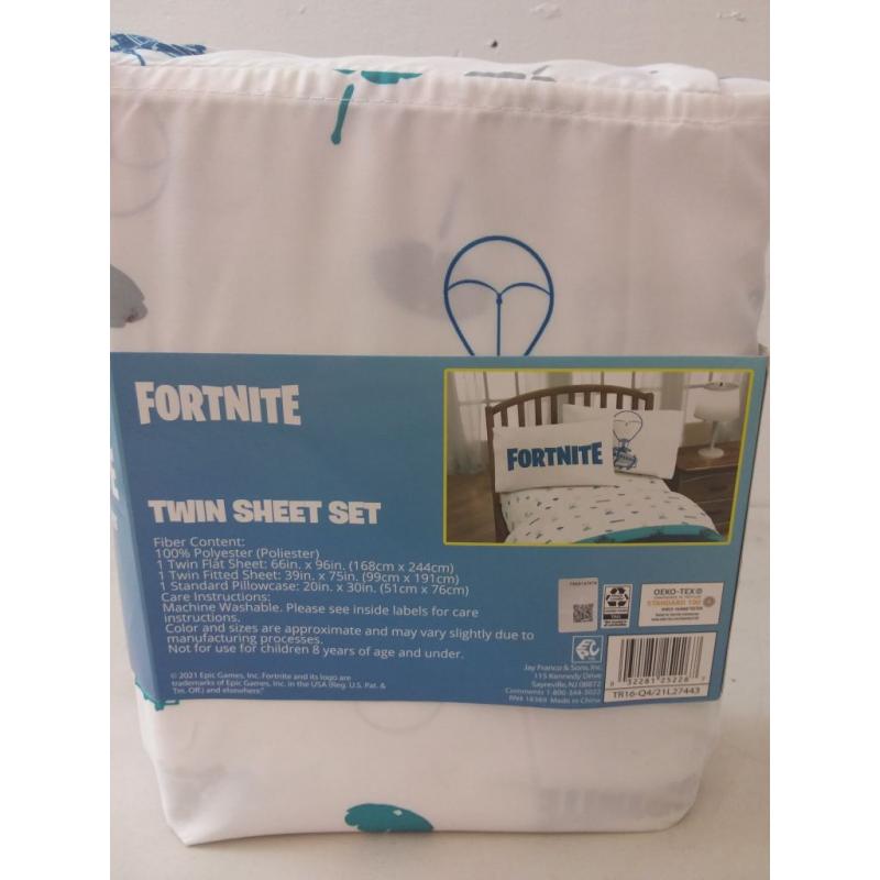 Twin Fortnite Battle Bus Sheet Set (NO FITTED SHEET)