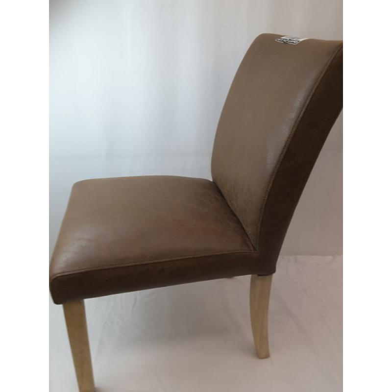 Graham Upholstered Parsons Dining Chair Faux Leather Brown - Threshold