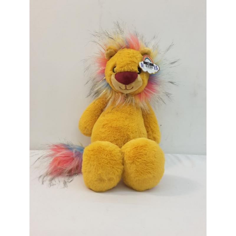 Dreamies Plush Lion with Rainbow Maine and Tail