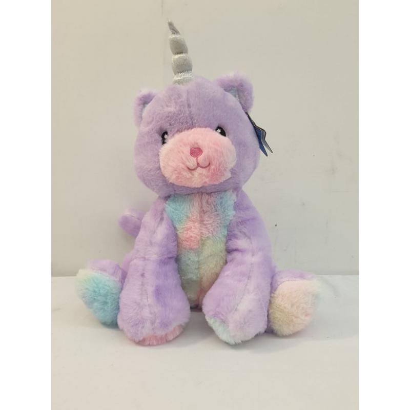 FAO Schwarz Glow Brights Toy Plush LED with Sound Kittycorn 15 Stuffed Animal