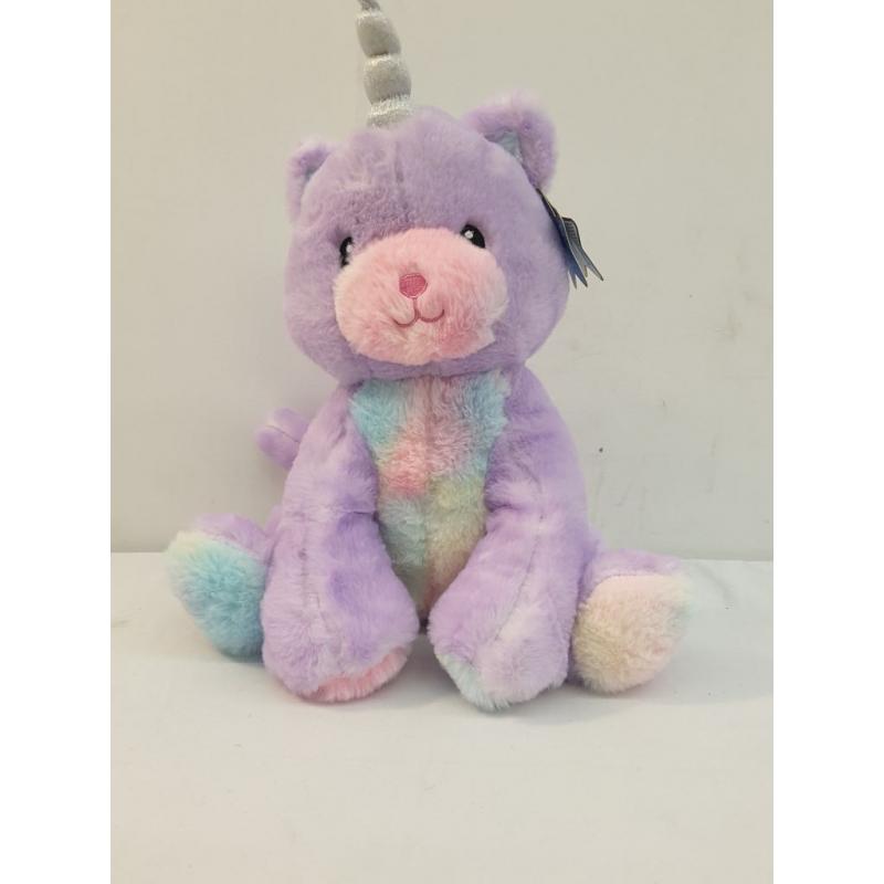 FAO Schwarz Glow Brights Toy Plush LED with Sound Kittycorn 15 Stuffed Animal