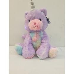 FAO Schwarz Glow Brights Toy Plush LED with Sound Kittycorn 15 Stuffed Animal