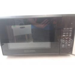 1.1 cu ft 1000W Microwave Oven - Stainless Steel Black
