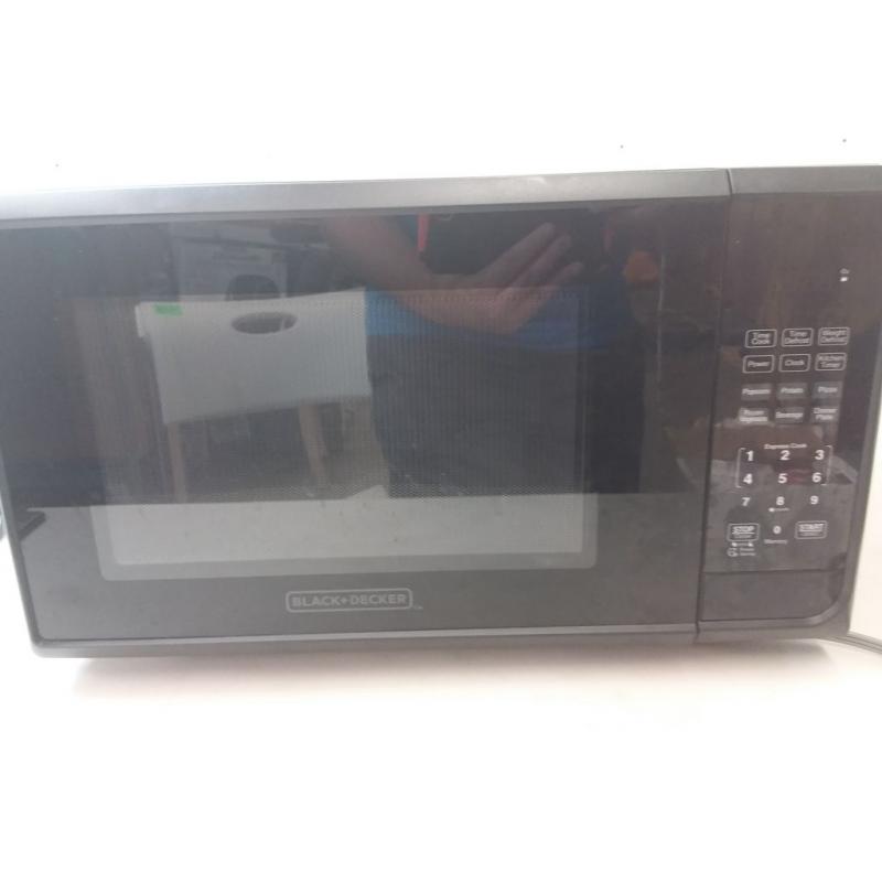1.1 cu ft 1000W Microwave Oven - Stainless Steel Black
