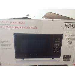 1.1 cu ft 1000W Microwave Oven - Stainless Steel Black