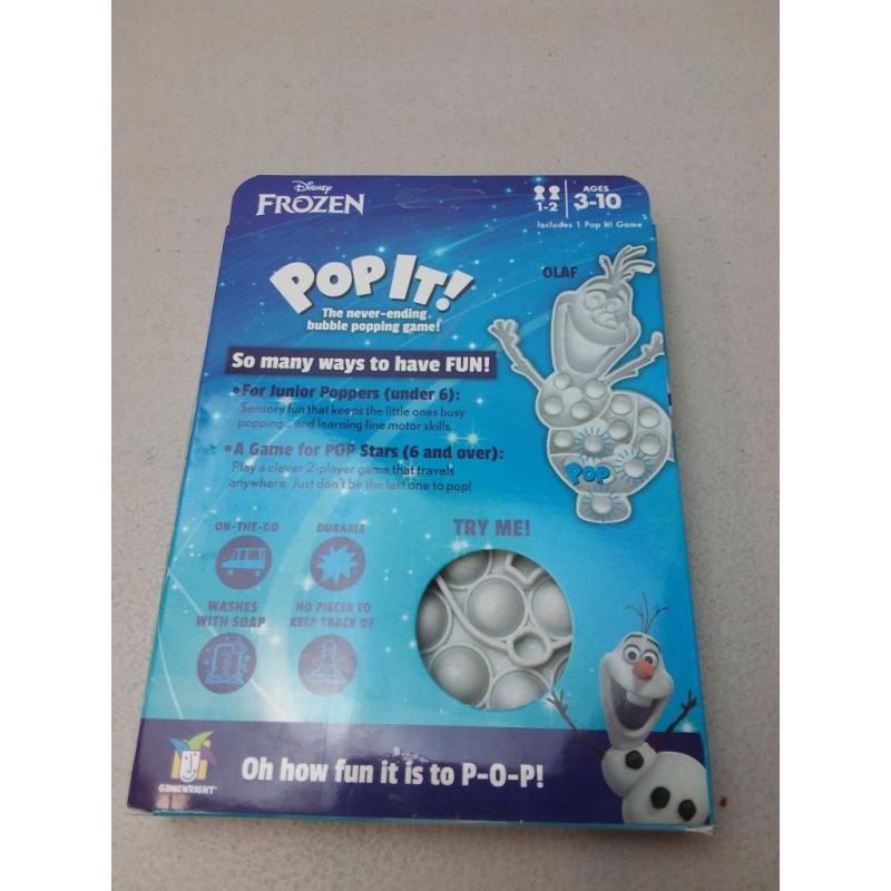 Pop it! Disney's Frozen Olaf Bubble Popping and Sensory Game
