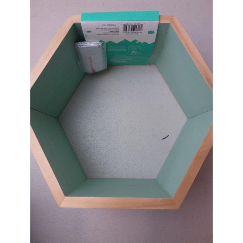 Natural Wood Hexagon Shelf Mint - Pillowfort