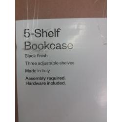 5 Shelf Bookcase Black