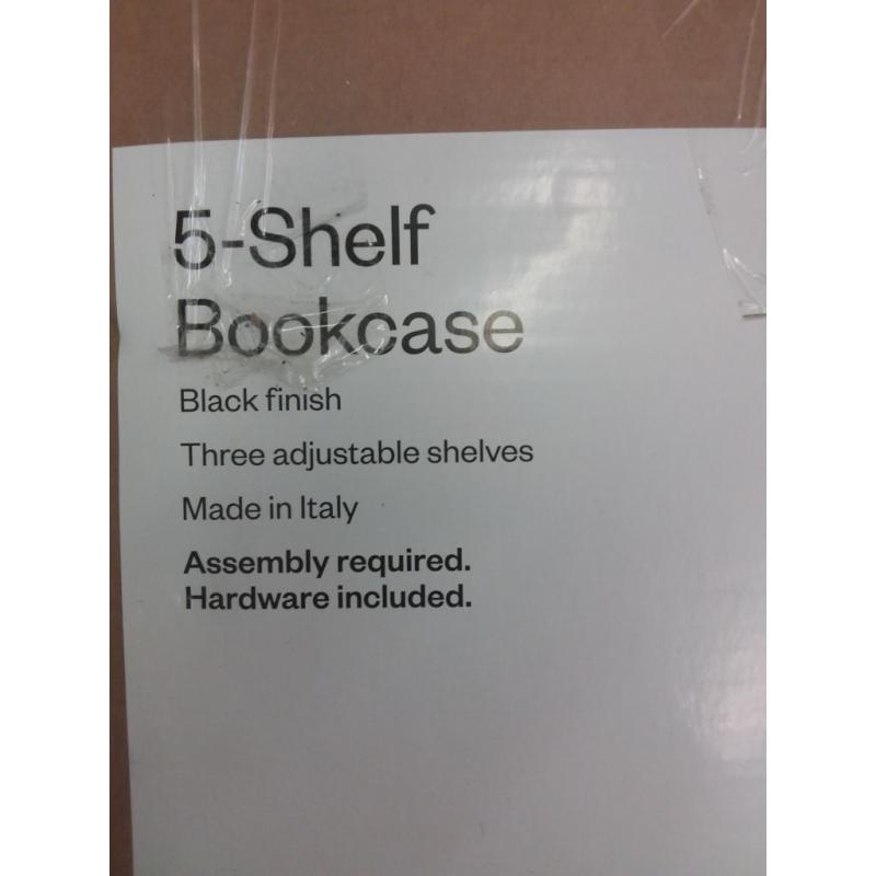 5 Shelf Bookcase Black
