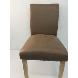 Graham Upholstered Parsons Dining Chair Faux Leather Brown - Threshold