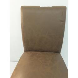 Graham Upholstered Parsons Dining Chair Faux Leather Brown - Threshold