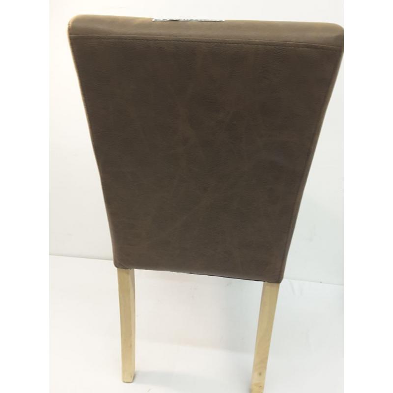 Graham Upholstered Parsons Dining Chair Faux Leather Brown - Threshold