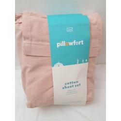 Twin Solid Cotton Sheet Set Pink - Pillowfort (Please be advised that sets may be missing pieces or otherwise incomplete.)