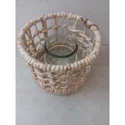 Small Maize Outdoor Lantern Candle Holder Tan