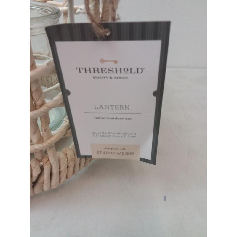 Small Maize Outdoor Lantern Candle Holder Tan