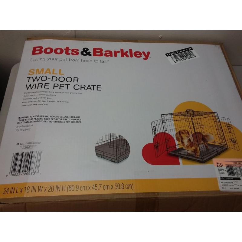 Wire Collapsible Dog Crate - XS/S - Black - Boots & Barkley