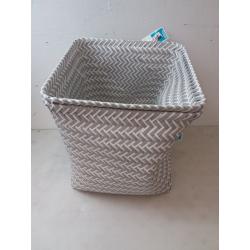 13 Cube Woven Storage Bin Gray/White