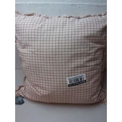 Oversized Mini Windowpane Square Throw Pillow Cream/Mauve - Threshold