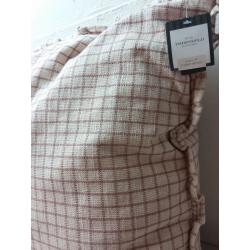 Oversized Mini Windowpane Square Throw Pillow Cream/Mauve - Threshold