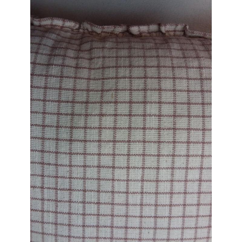 Oversized Mini Windowpane Square Throw Pillow Cream/Mauve - Threshold