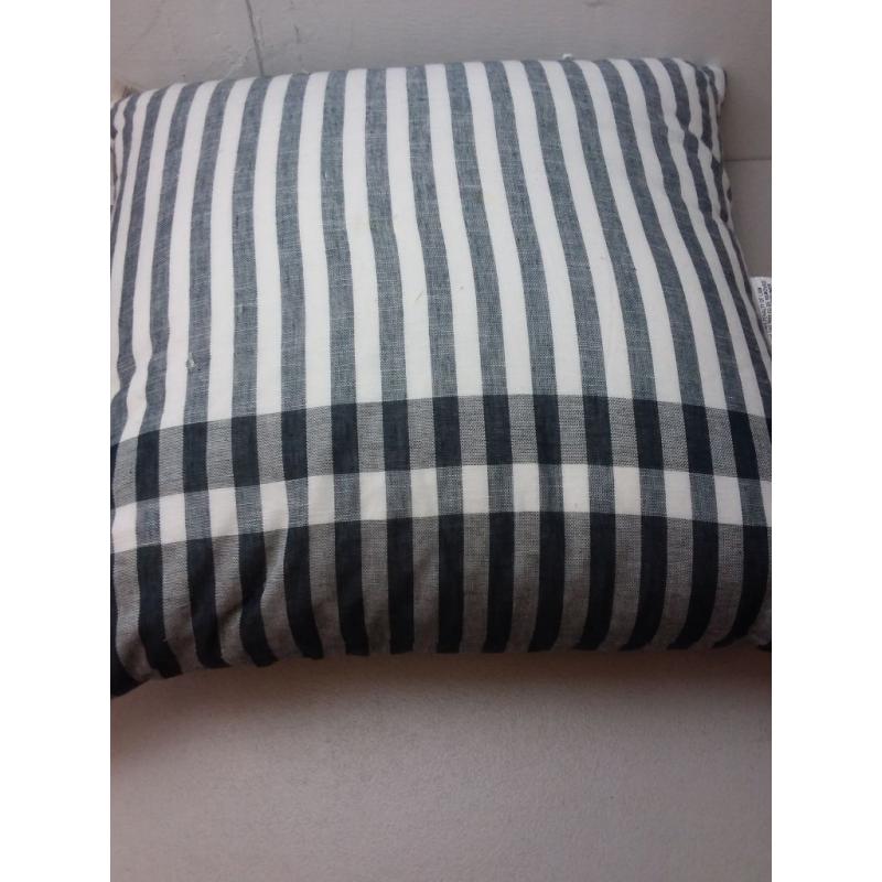 24 x 24 Contrast Edge Stripe Oversized Throw Pillow Gray/Blue - Hearth & Hand with Magnolia
