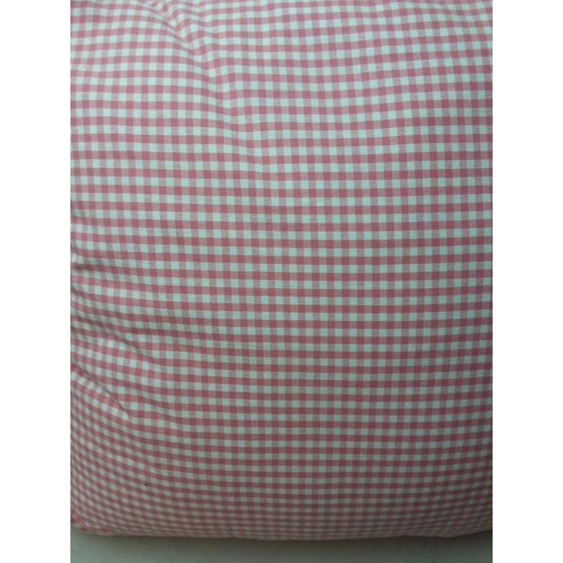 Oversized Woven Gingham Square Throw Pillow Rose/Cream - Threshold