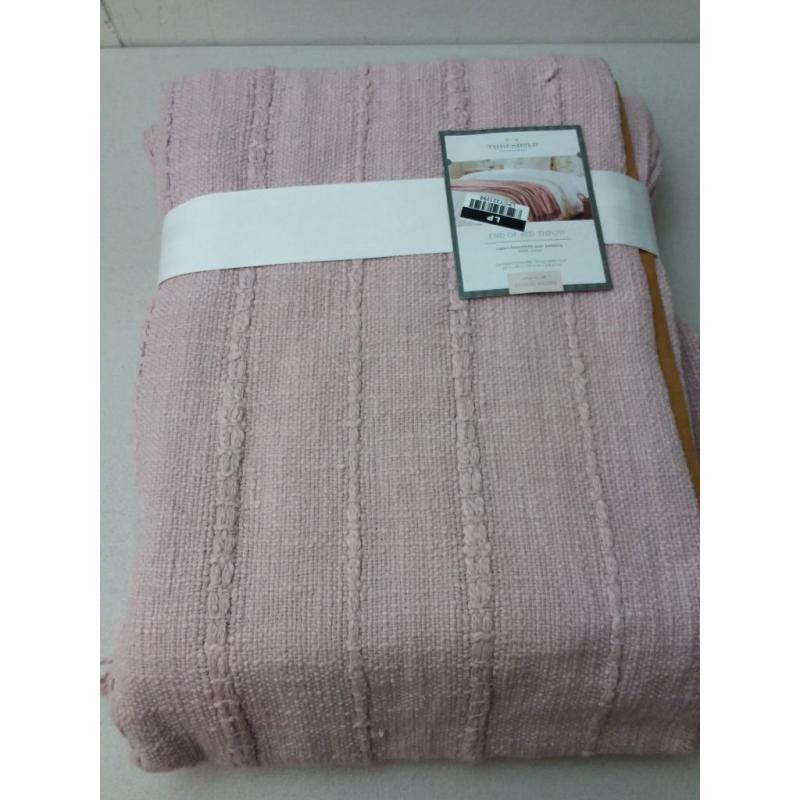 60x86 Oversized 100% Cotton Bed Throw Blush - Threshold