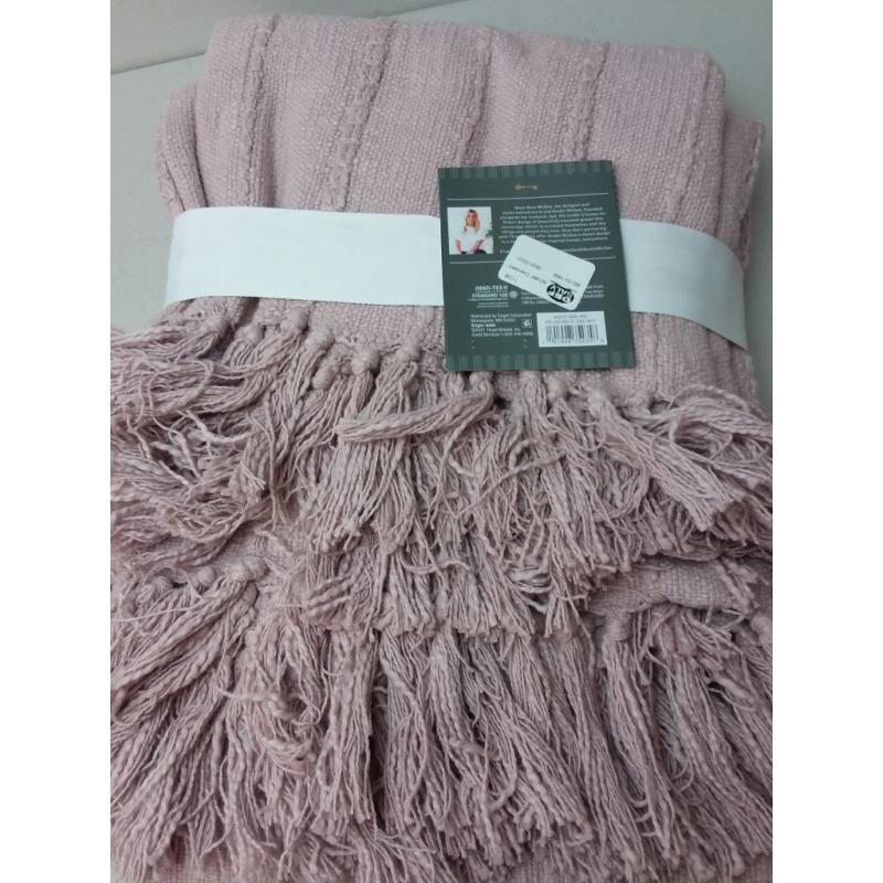 60x86 Oversized 100% Cotton Bed Throw Blush - Threshold