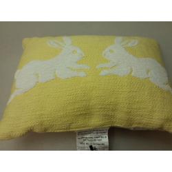 Bunnies Lumbar Throw Pillow Yellow - Spritz