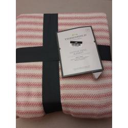 King Pinstripe 100% Cotton Bed Blanket Rose Pink - Threshold