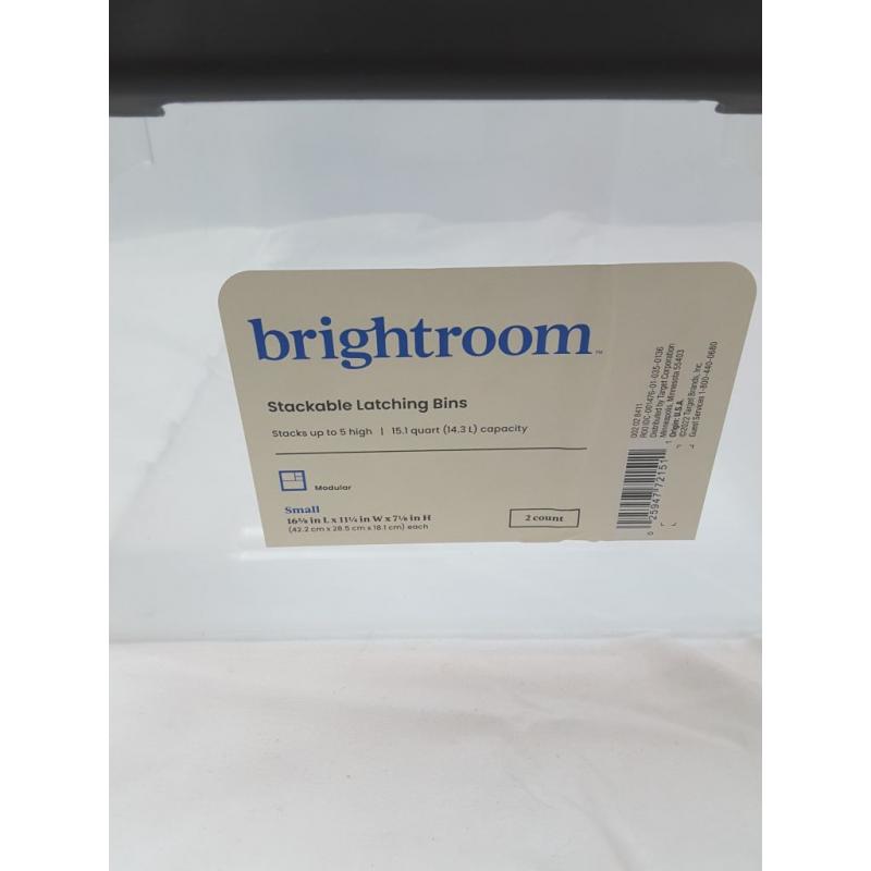 2pk Small Latching Clear Storage Box - Brightroom (Please be advised that sets may be missing pieces or otherwise incomplete.)