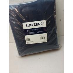 96x50 Amherst Velvet Noise Reducing Thermal Back Tab Extreme 100% Blackout Curtain Panel Dark Blue - Sun Zero