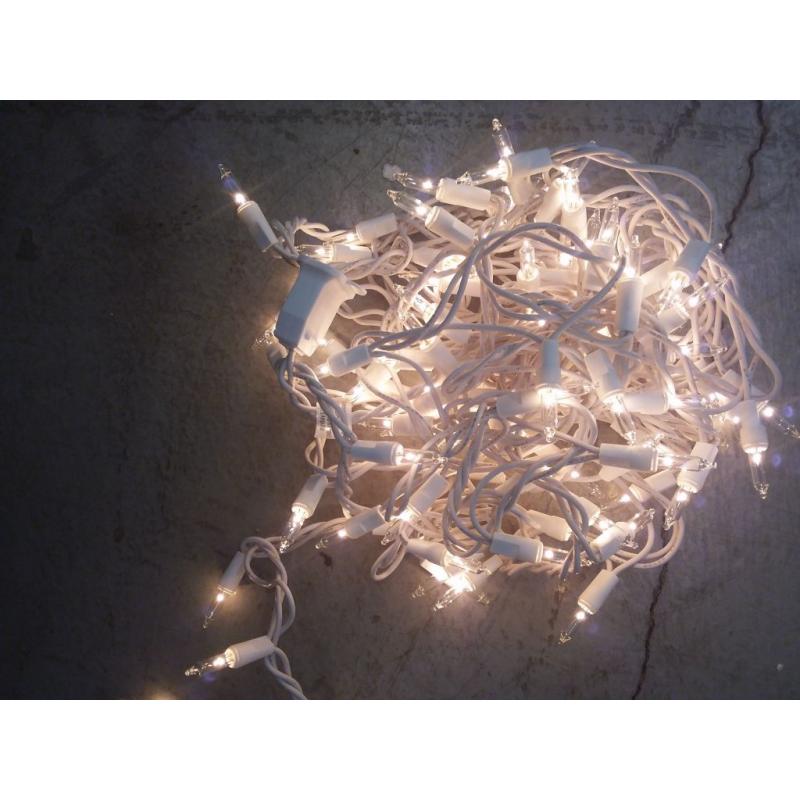 100ct Incandescent Outdoor String Mini Lights White