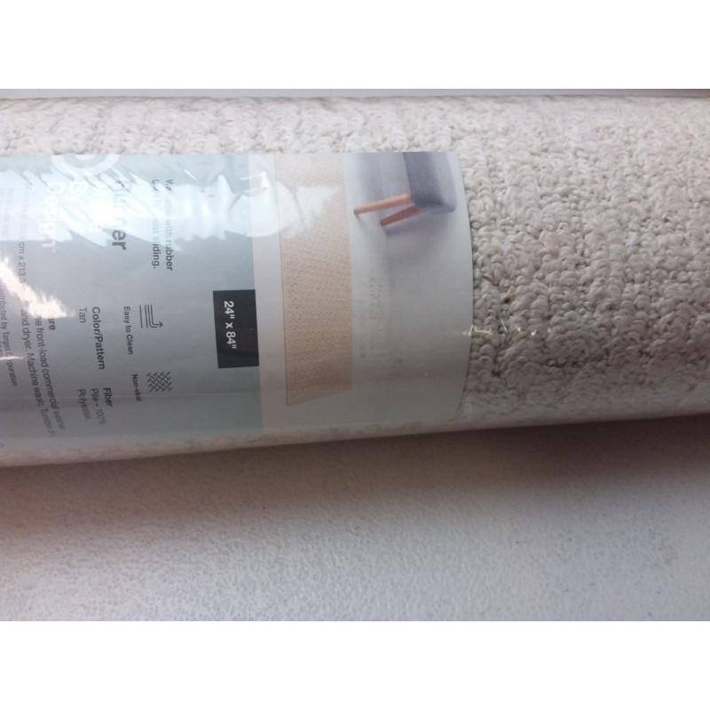 2'x7' Runner Solid Washable Rug Tan - Made By Design