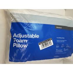 Adjustable Foam Bed Pillow White - Made By Design