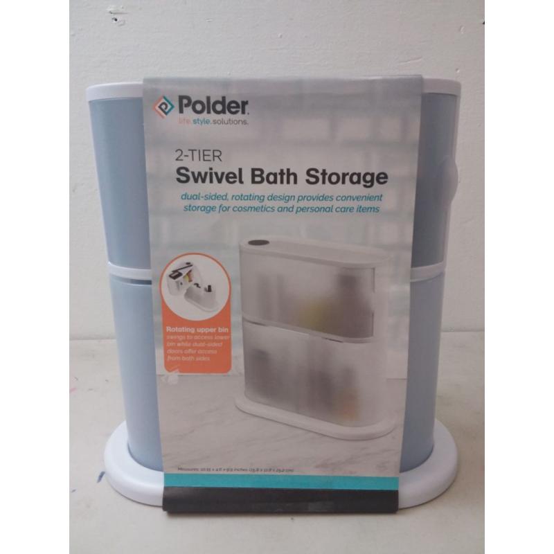 Two Tier Swivel Base Bath Storage