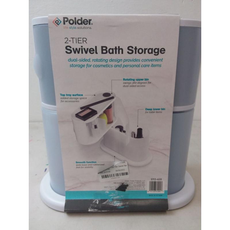 Two Tier Swivel Base Bath Storage