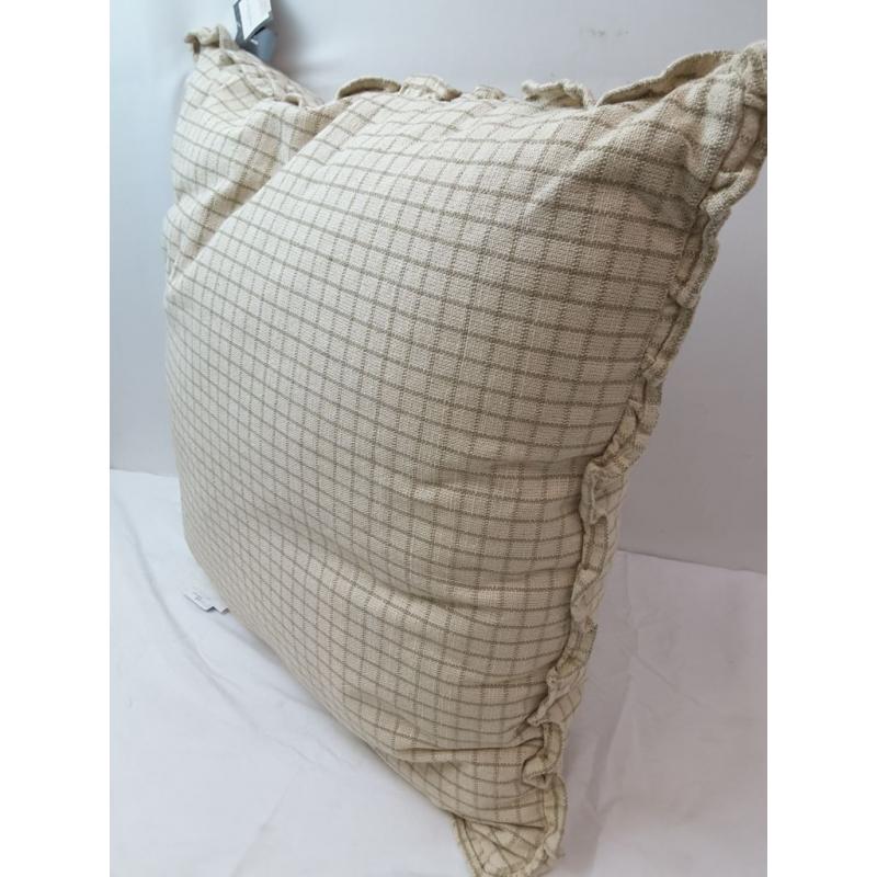 Oversized Mini Windowpane Square Throw Pillow Cream/Taupe - Threshold