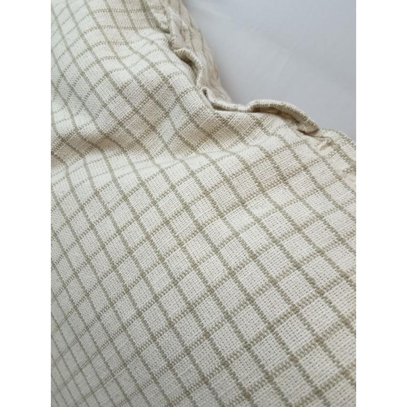 Oversized Mini Windowpane Square Throw Pillow Cream/Taupe - Threshold