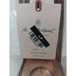 Small Raised Metal & Glass Pillar Candle Lantern Copper