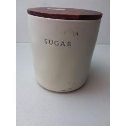 Stoneware Sugar Canister with Wood Lid - Hearth & Hand with Magnolia