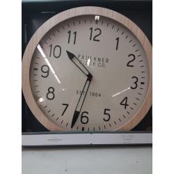 16 Wall Clock Wood - Threshold™