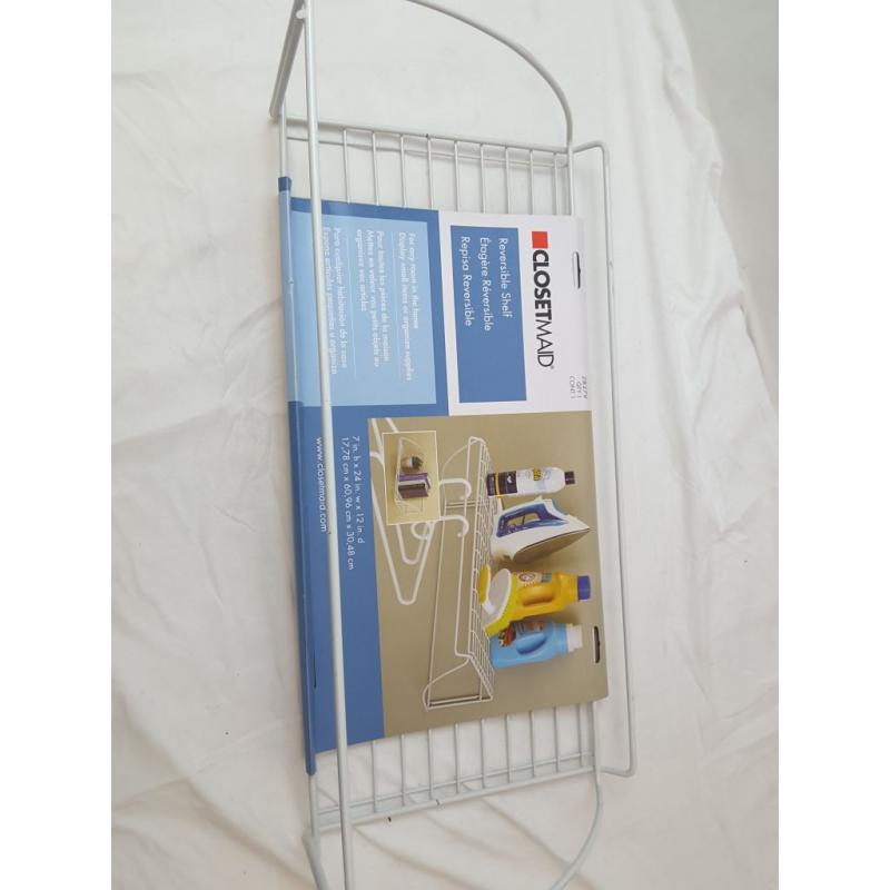 ClosetMaid 24 Wall-Mounted Wire Utility Shelf White