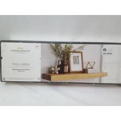 36 x 2.3 Wood Floating Wall Shelf Pine - Threshold