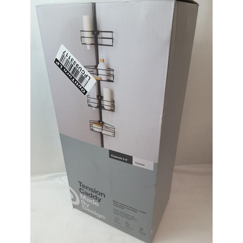 Steel Corner Tension Pole Caddy Matte Black - Made By Design