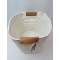 13 Decorative Coiled Rope Basket Cream - Brightroom