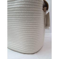 13 Decorative Coiled Rope Basket Cream - Brightroom