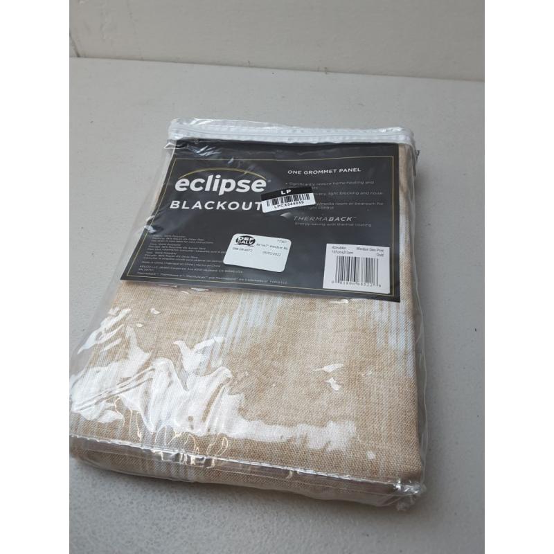 84x42 Windsor Blackout Curtain Panel Geo Gold - Eclipse